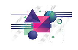 深蓝色艺术几何花纹