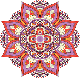 粉紫色花瓣宗教花纹