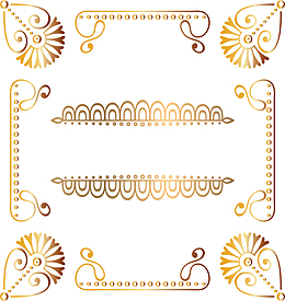 金色宗教镂空花纹