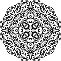 手绘螺旋花纹图案图