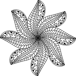 螺旋矢量花纹素材图