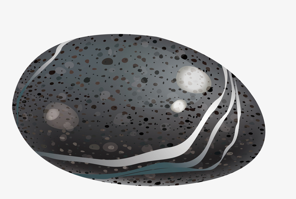 黑色鹅卵石矢量图