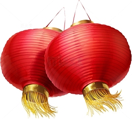 春节大红灯笼新年
