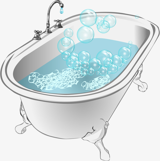 浴盆和水