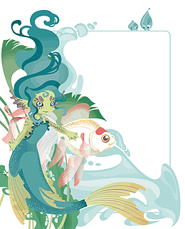 矢量妖精和金鱼
