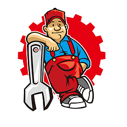 卡通建筑工人设计矢量