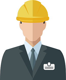 矢量图建筑地工人
