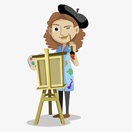 卡通画家人物设计