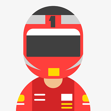 红色的赛车手人物设计