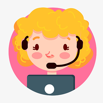 一个扁平化的客服头像