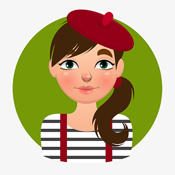 圆形职业人物头像矢量