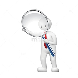 拿着放大镜的人物设计