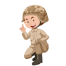 戴头盔的军人设计