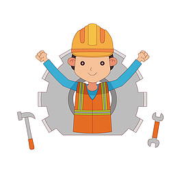 五一劳动节人物装饰