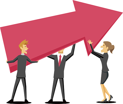 矢量图业绩上升的箭头