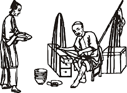 北京市井人物劳作矢量图