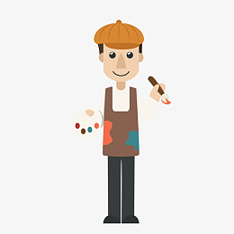 卡通画家人物设计