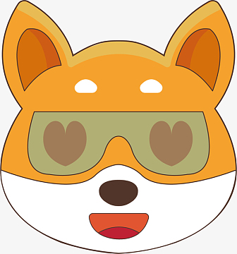 矢量图犯花痴的狗狗