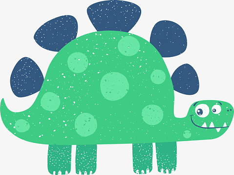 可爱的卡通恐龙eps