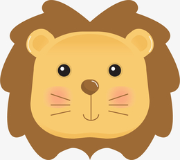 手绘可爱狮子头像