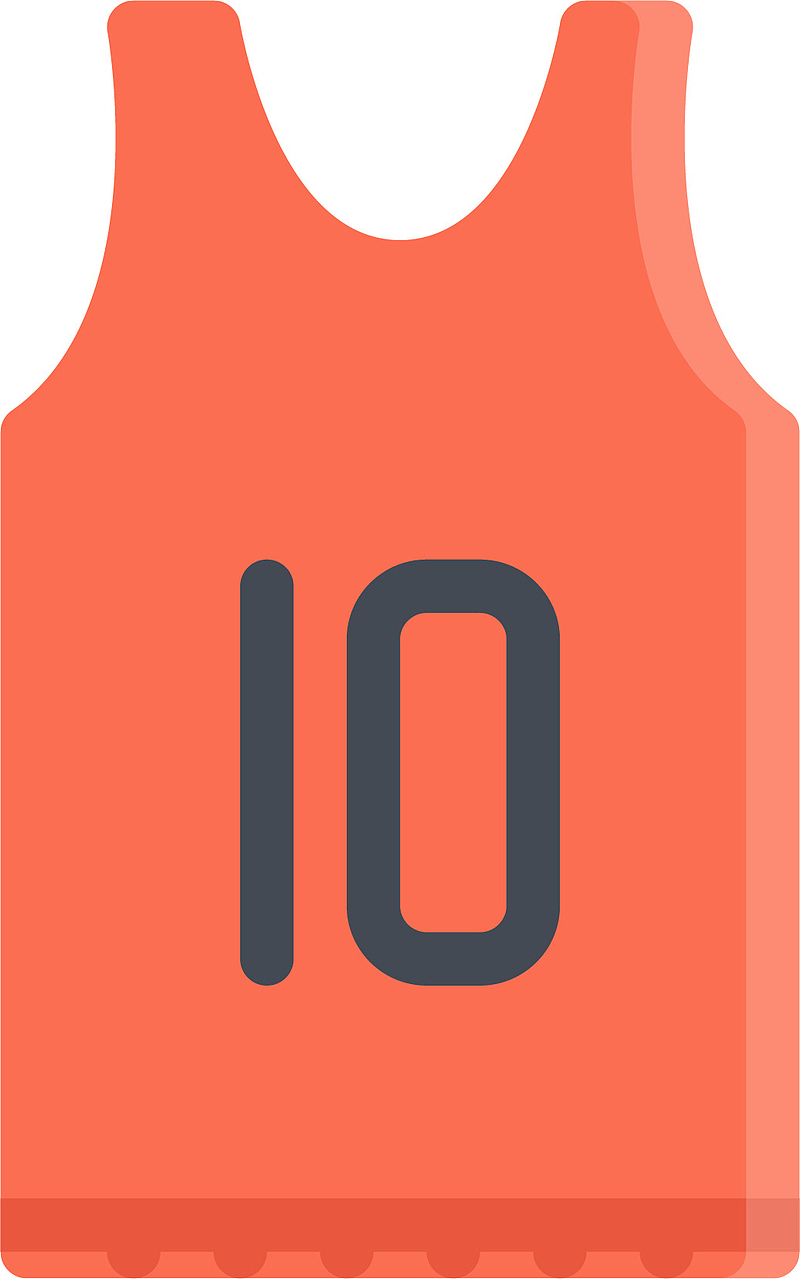 卡通10号球衣图标UI设计