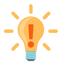 一个手绘的发光的灯泡