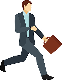 矢量图大步走的男士