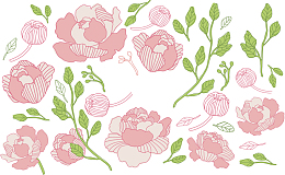 小清新粉色山茶花