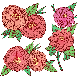 卡通手绘粉色山茶