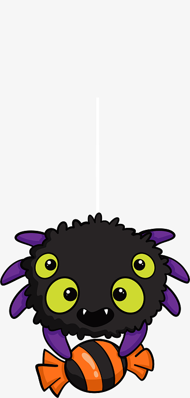 万圣节卡通蜘蛛素材_万圣节卡通蜘蛛图片元素-觅元素