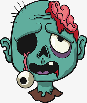 卡通万圣节僵尸头像