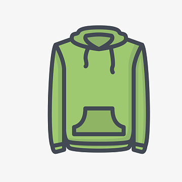 上衣卫衣衣服手绘创意矢量免抠图