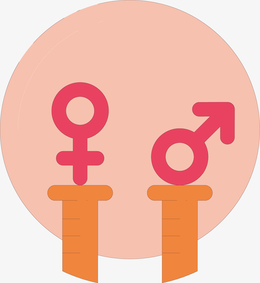 矢量图创意男女图标