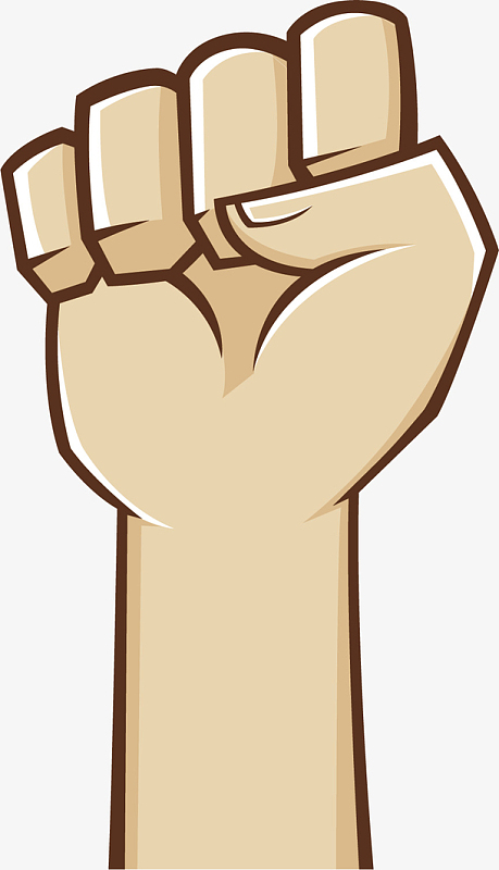 矢量图紧紧握住的拳头