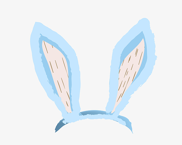 可爱的小兔子头饰图