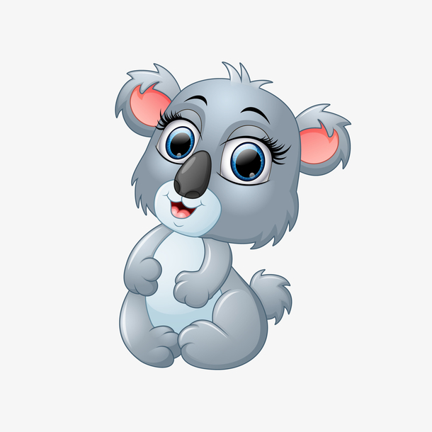 矢量手绘卡通可爱考拉无抠图png
