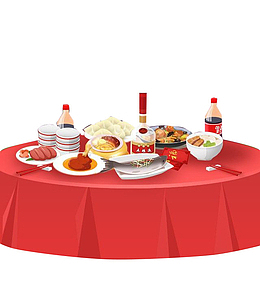 酒席年夜饭png图