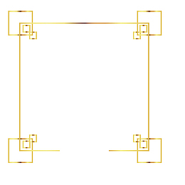 中国风金色门窗边框纹理矢量图
