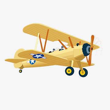 卡通黄色的直升飞机设计