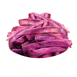 一碗美味油炸紫薯条休闲零食免抠