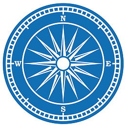 罗盘俯视图图标矢量图