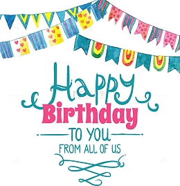 手绘风生日派对海报