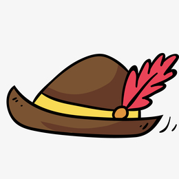 咖啡色卡通男士牛仔帽