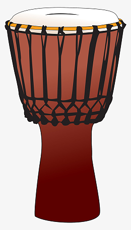 png棕色手绘卡通长鼓pngaipng矢量手绘乐器pngpng手给