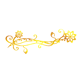 潮流烫金渐变花纹免抠图