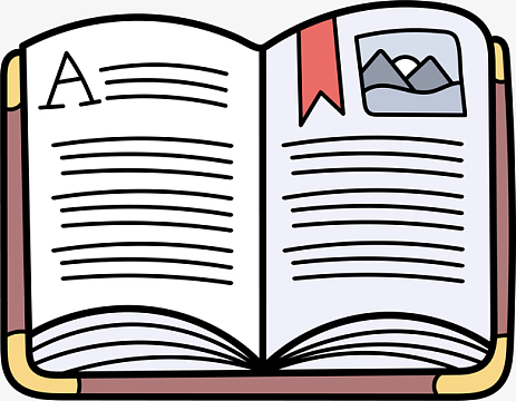 矢量卡通打开的书籍书本