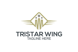 棕绿色的山水logo