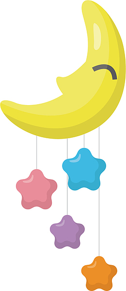 矢量图月亮与星星