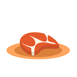 扁平化肉类食物设计
