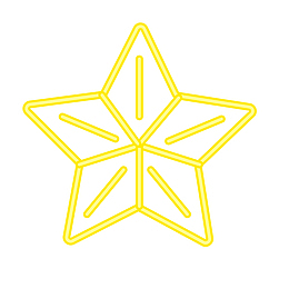 白色线性星星矢量图
